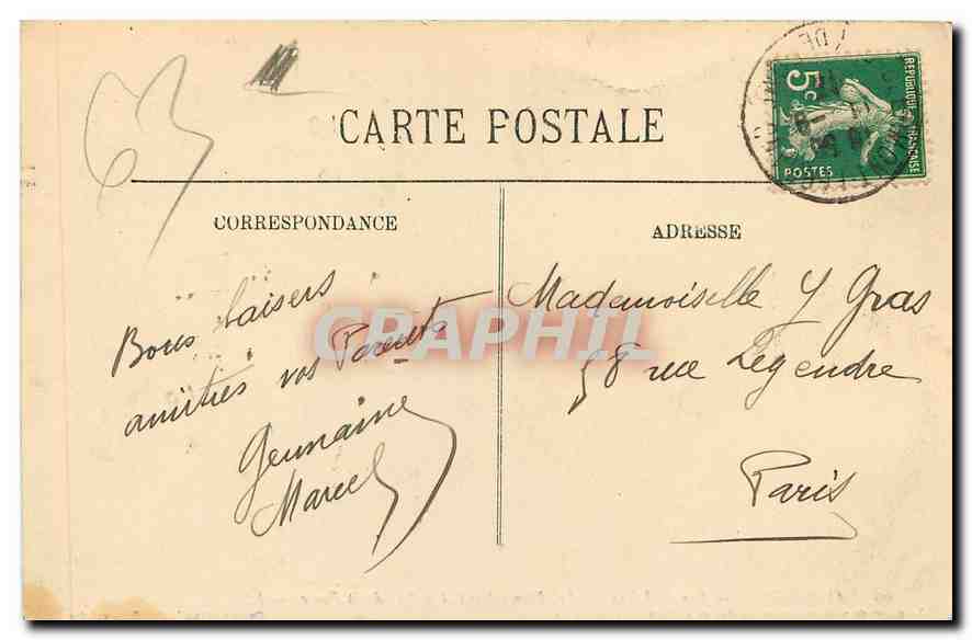CPA Auvergne Puy de Dome Les Domes Nord et le Nid de la Poule — Verso