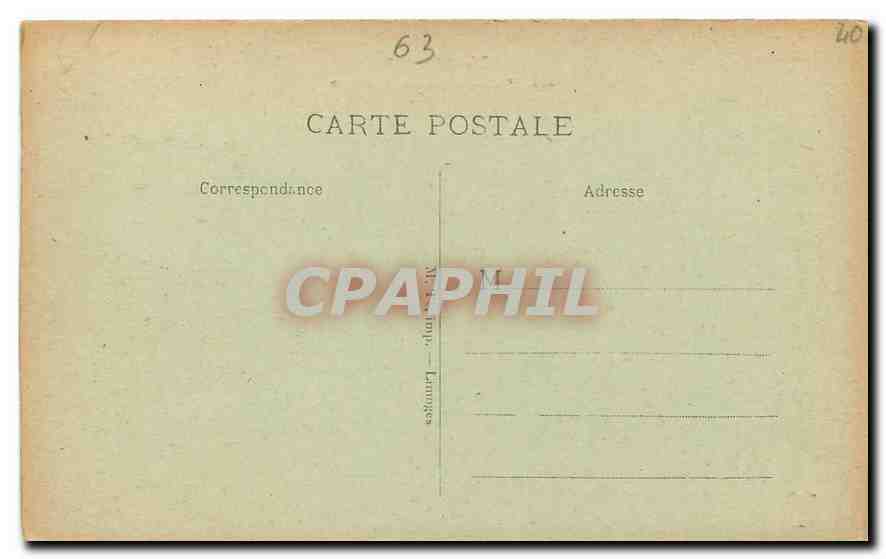 CPA l'Auvergne Roches Tuiliere et Sanadoire  — Rückseite