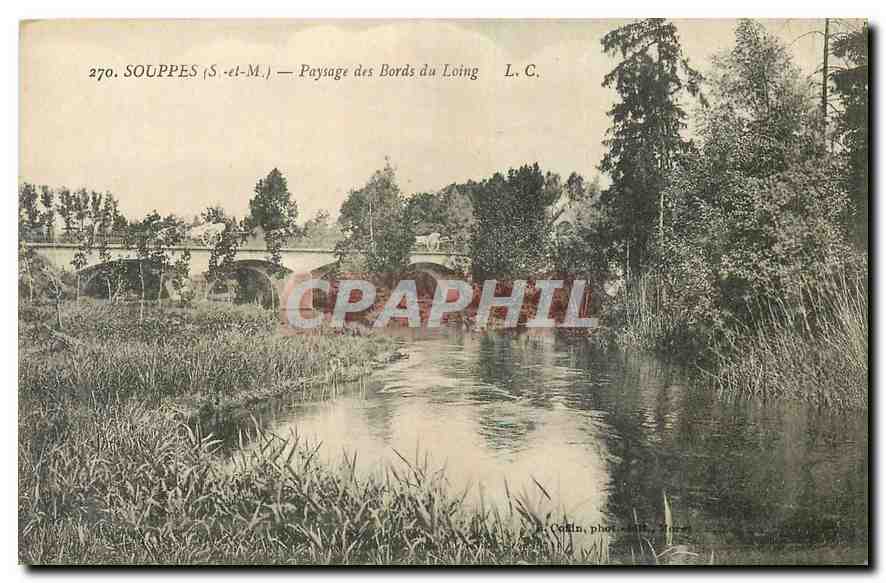 CPA Soupes S et M Paysage des Bords du Loing 