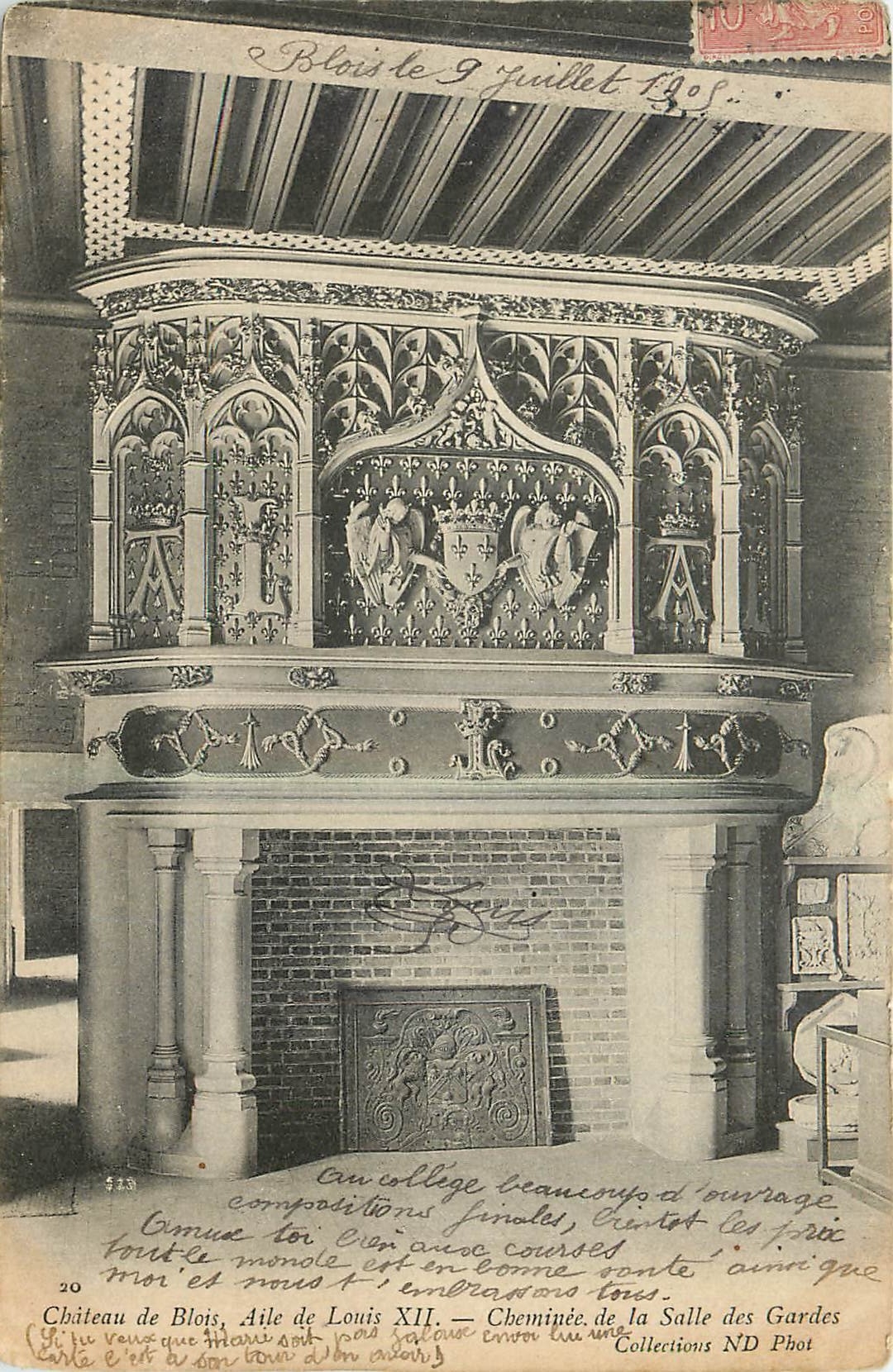 CPA Chateau de Blois Aile de Louis XII Cheminee de la Sallee des Gardes 