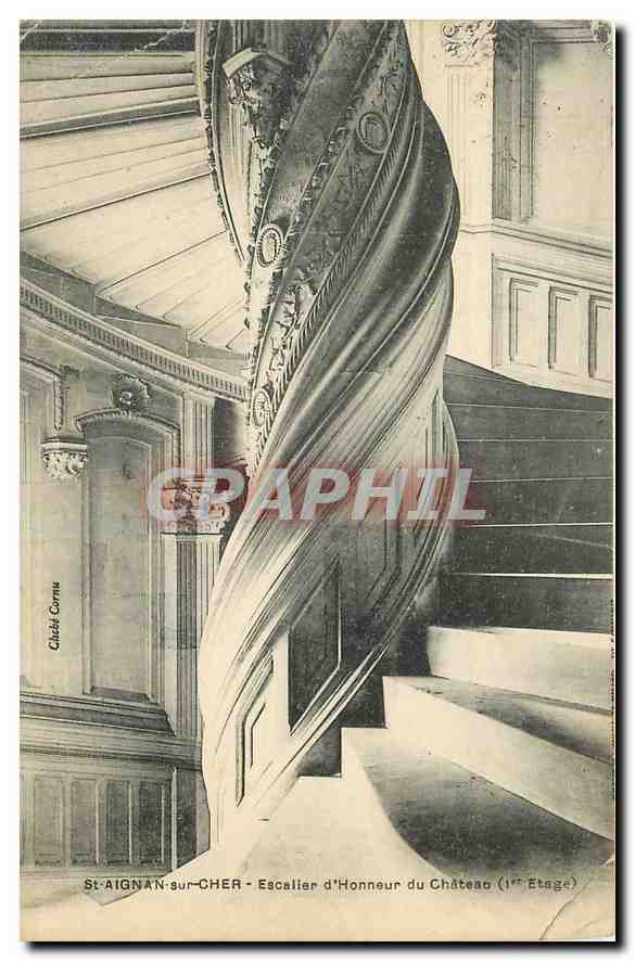 CPA St Aignan sur Escallier d'Honneur du Chateau 