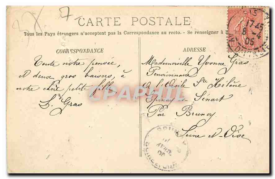 CPA Chateau des Pins par Chemille sur Deme I et L  — Rückseite