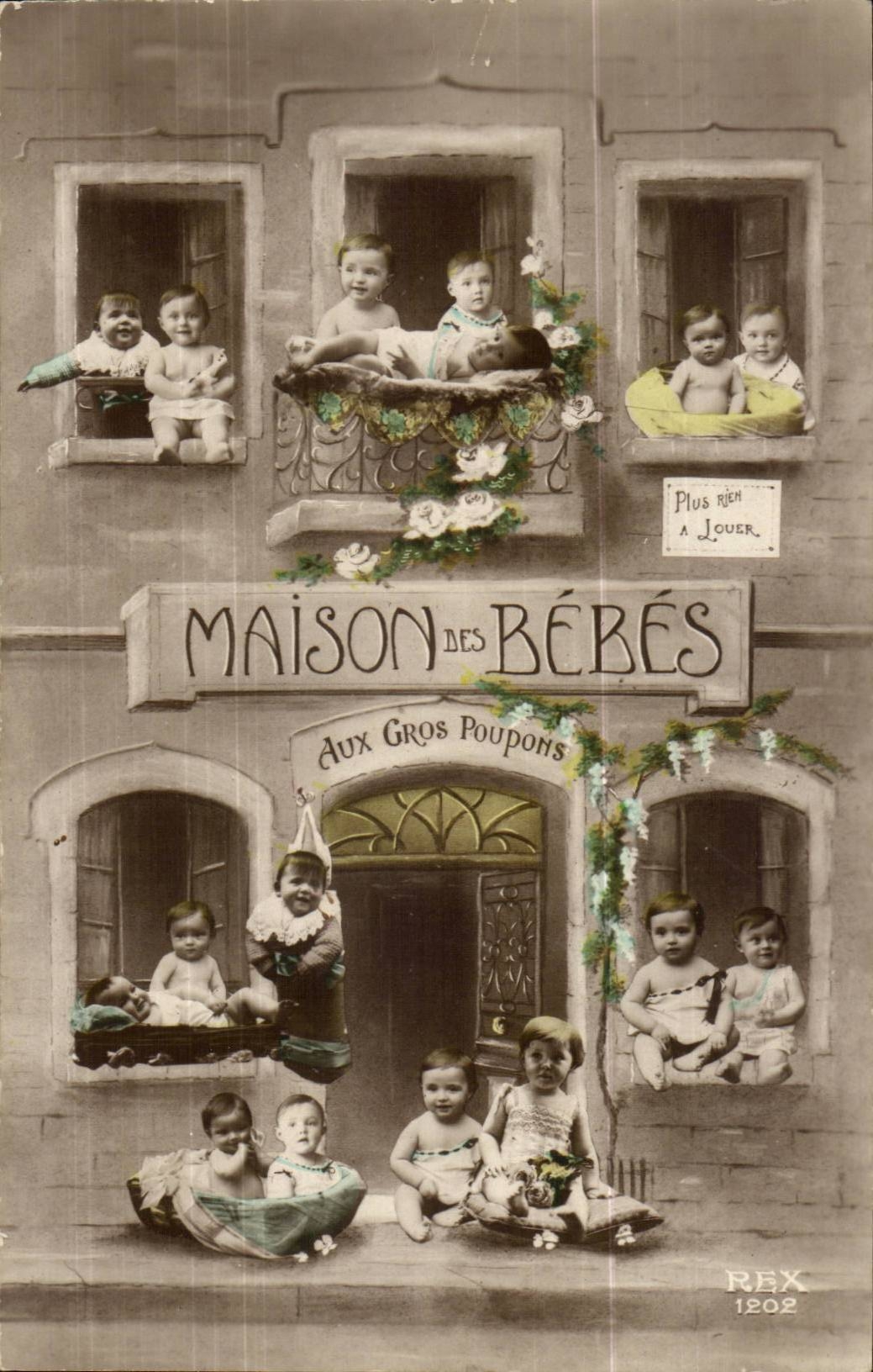 CPA Fantaisie Maison des bebes (enfants)