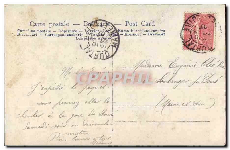 CPA Fantaisie Enfant Souvenir — Verso