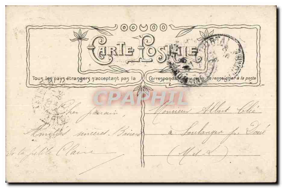 CPA Fantaisie Enfant  — Rückseite