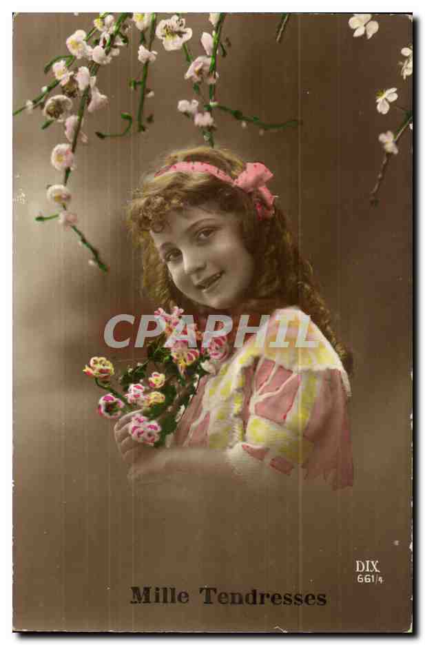 CPA Fantaisie Enfant Mille tendresses
