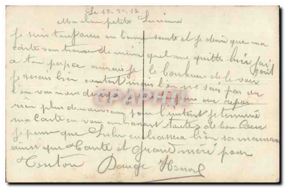 CPA Fantaisie Enfant Mille tendresses — Rückseite