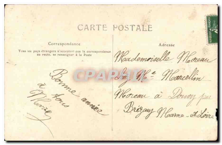 CPA Fantaisie Enfant et oiseau — Verso