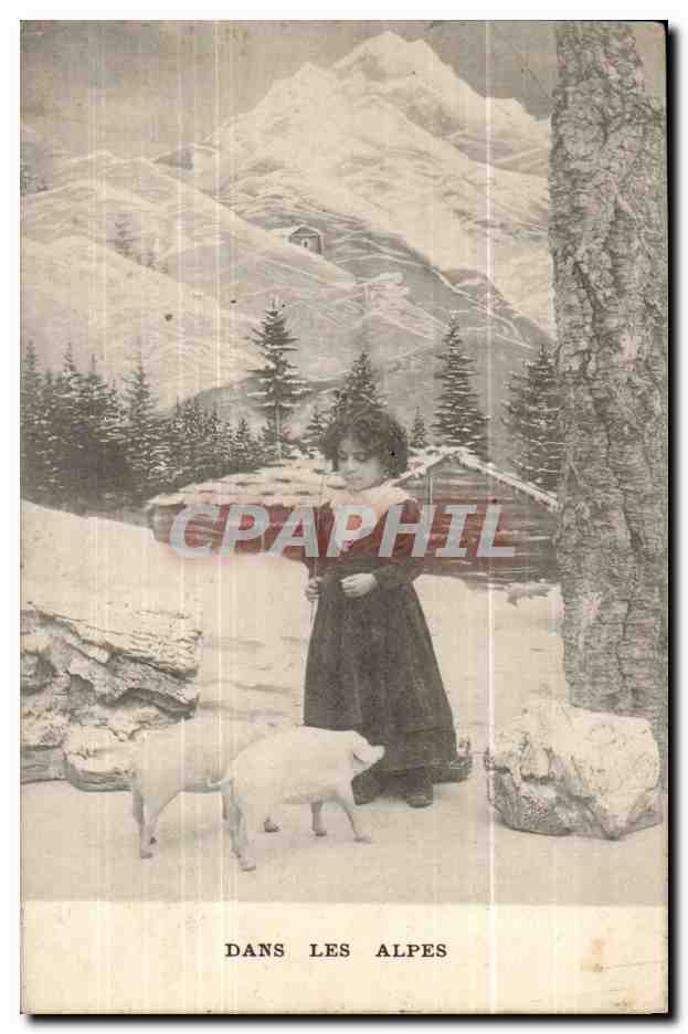 CPA Fantaisie Enfant Cochons Pigs
