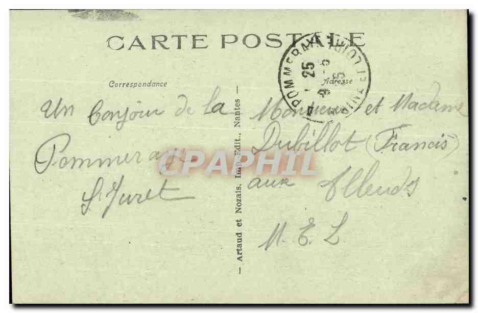 La Pommeraye CPA L'eglise — Rückseite