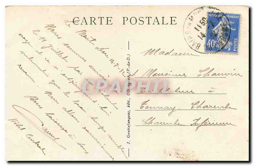 CPA Le Mont Dore Vallee de la Dordogne et Chaine du Sancy  — Verso