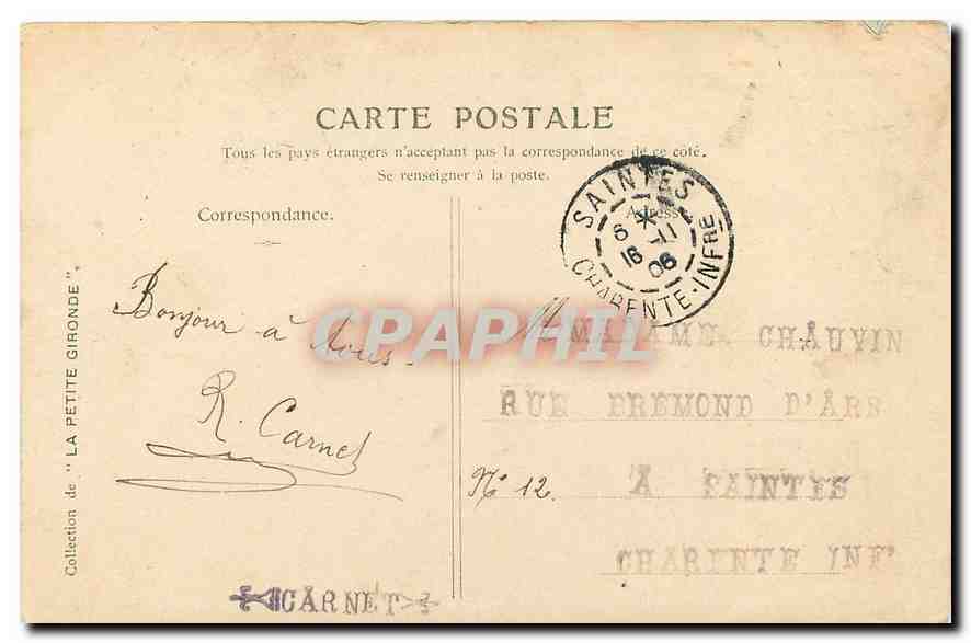 CPA Musee du Louvre Russeli Enfant aux Cerises  — Rückseite