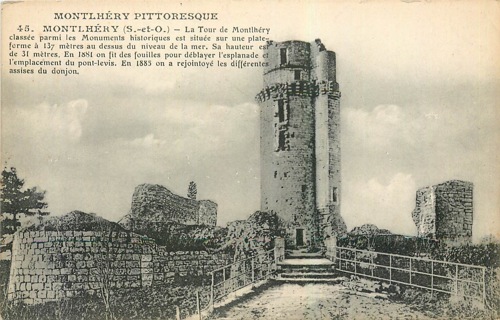 CPA Monthlery Pittoresque Montlhery S et O La tour de Monthlery 