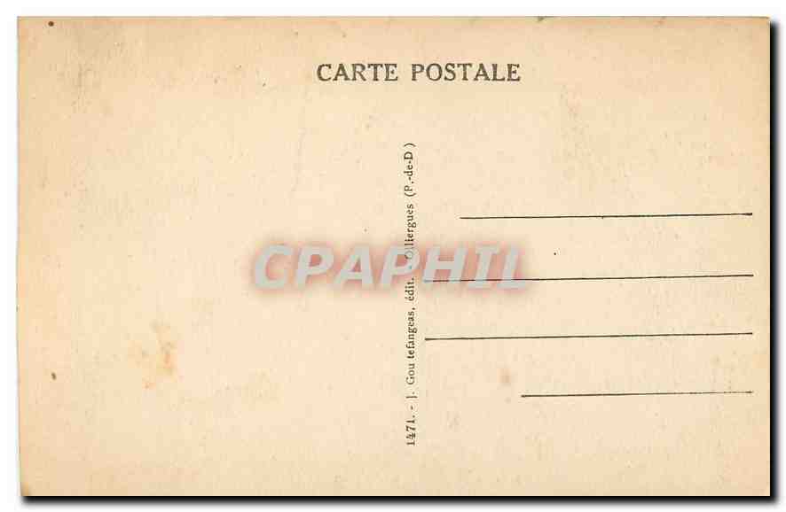 CPA Legende de Chambon La Dend du Marais ou Saut de la Pucelle  — Rückseite