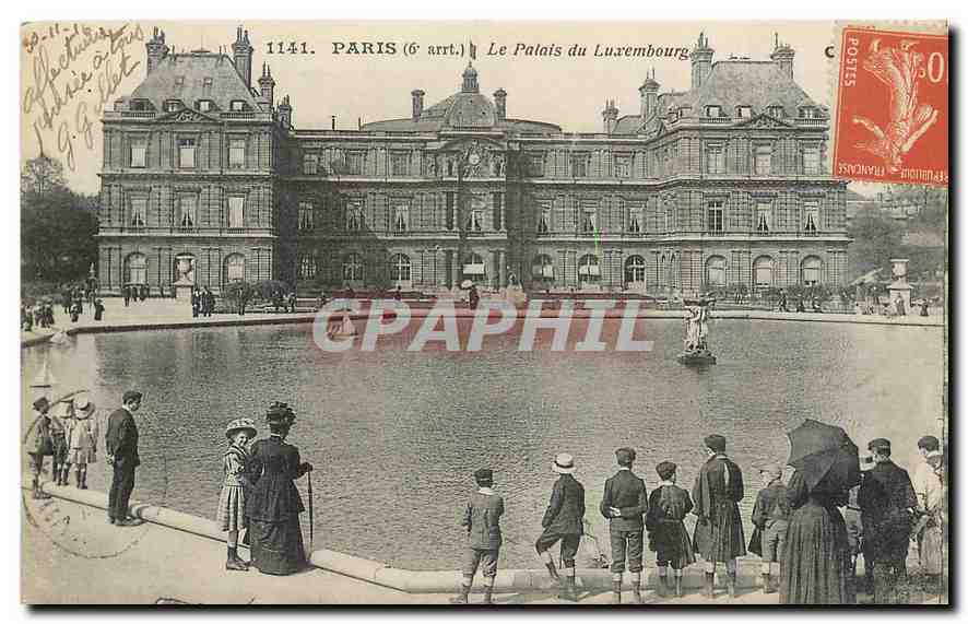 CPA Paris Le Palais du Luxembourg Enfants