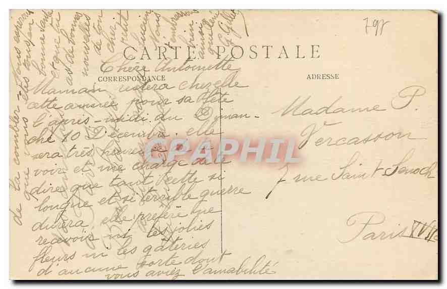 CPA Paris Le Palais du Luxembourg Enfants — Verso