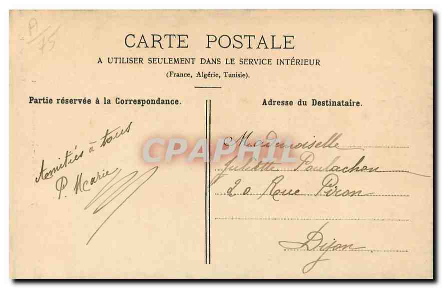 CPA Paris Notre Dame Portail  — Rückseite