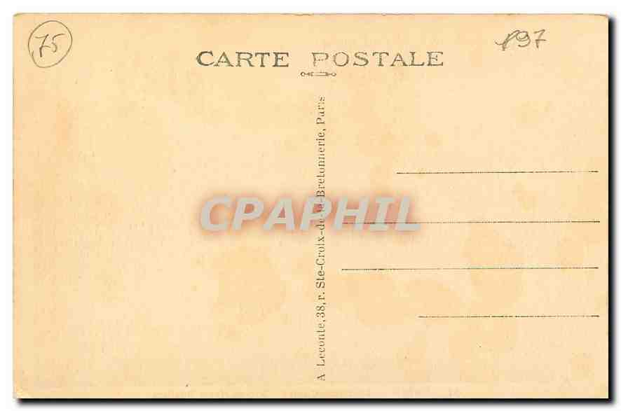 CPA Paris La Sacre Coeur  — Rückseite