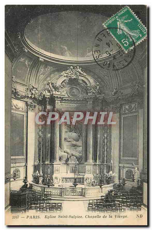 CPA Paris Eglise Saint Sulpice Chapelle de la Vierge 