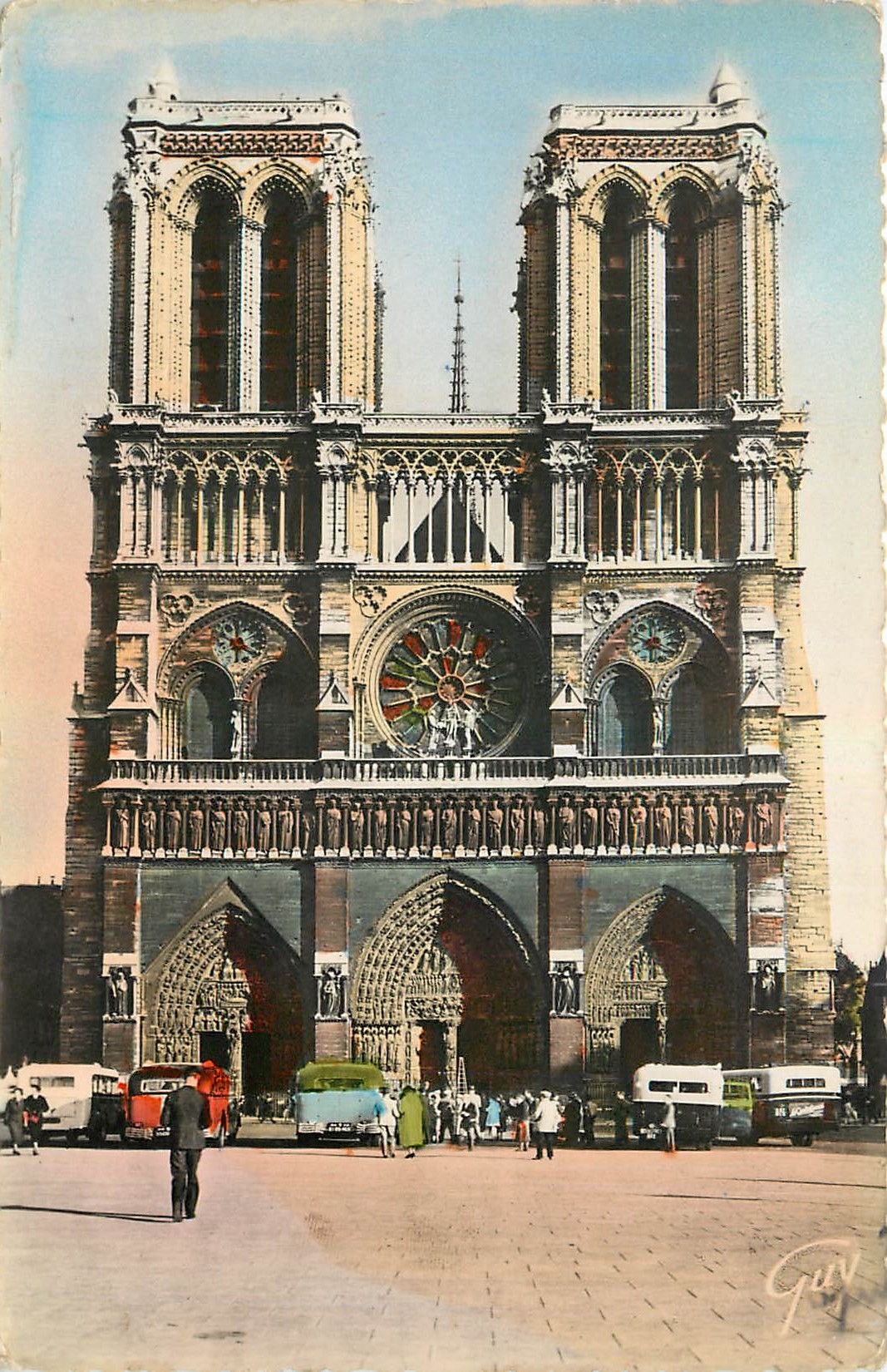 CPA Paris et ses Merveilles Facade de la Cathedrale Notre Dame 