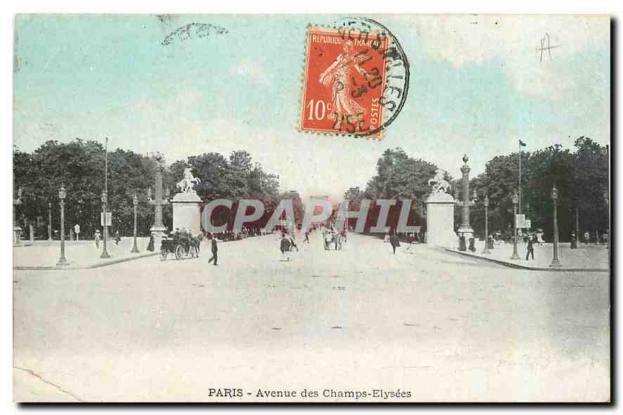 CPA Paris Avenue des Champs Elysees 