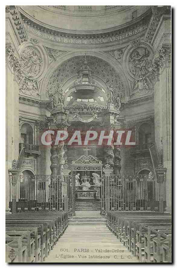 CPA Paris Val de Grille l'Eglise Vue Interieure 