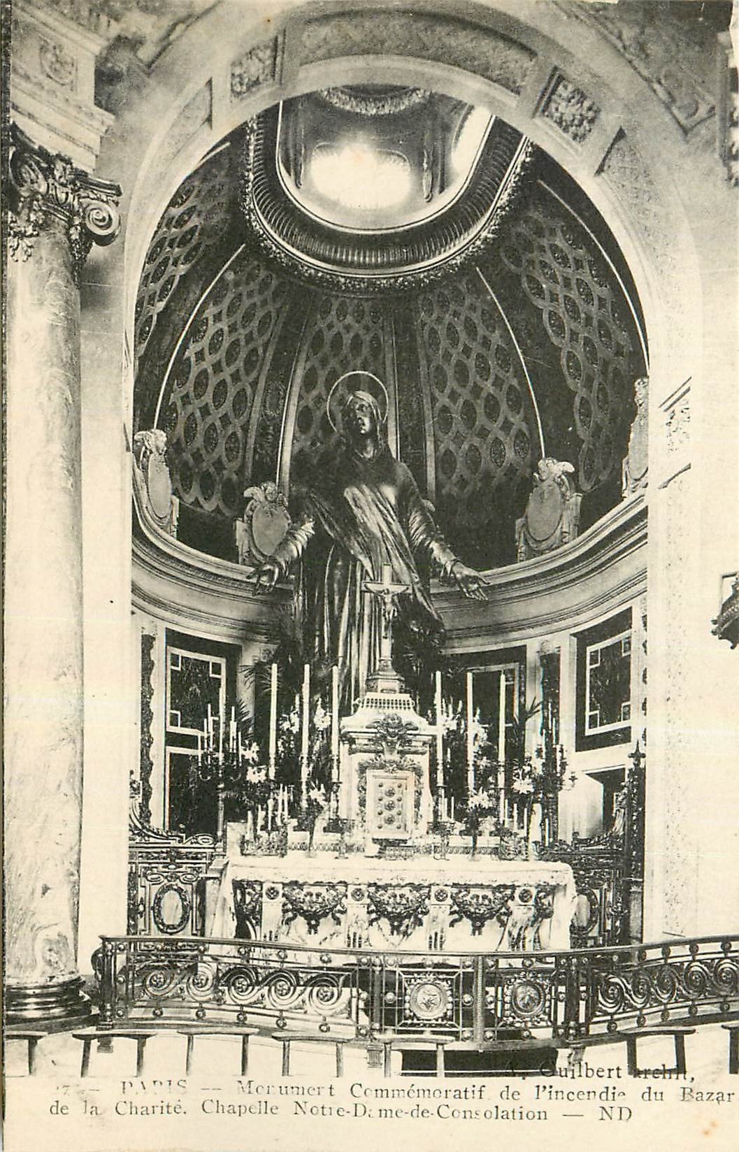 CPA Paris Monument de Pincendie du Bazar de la Charite Notre Dame 