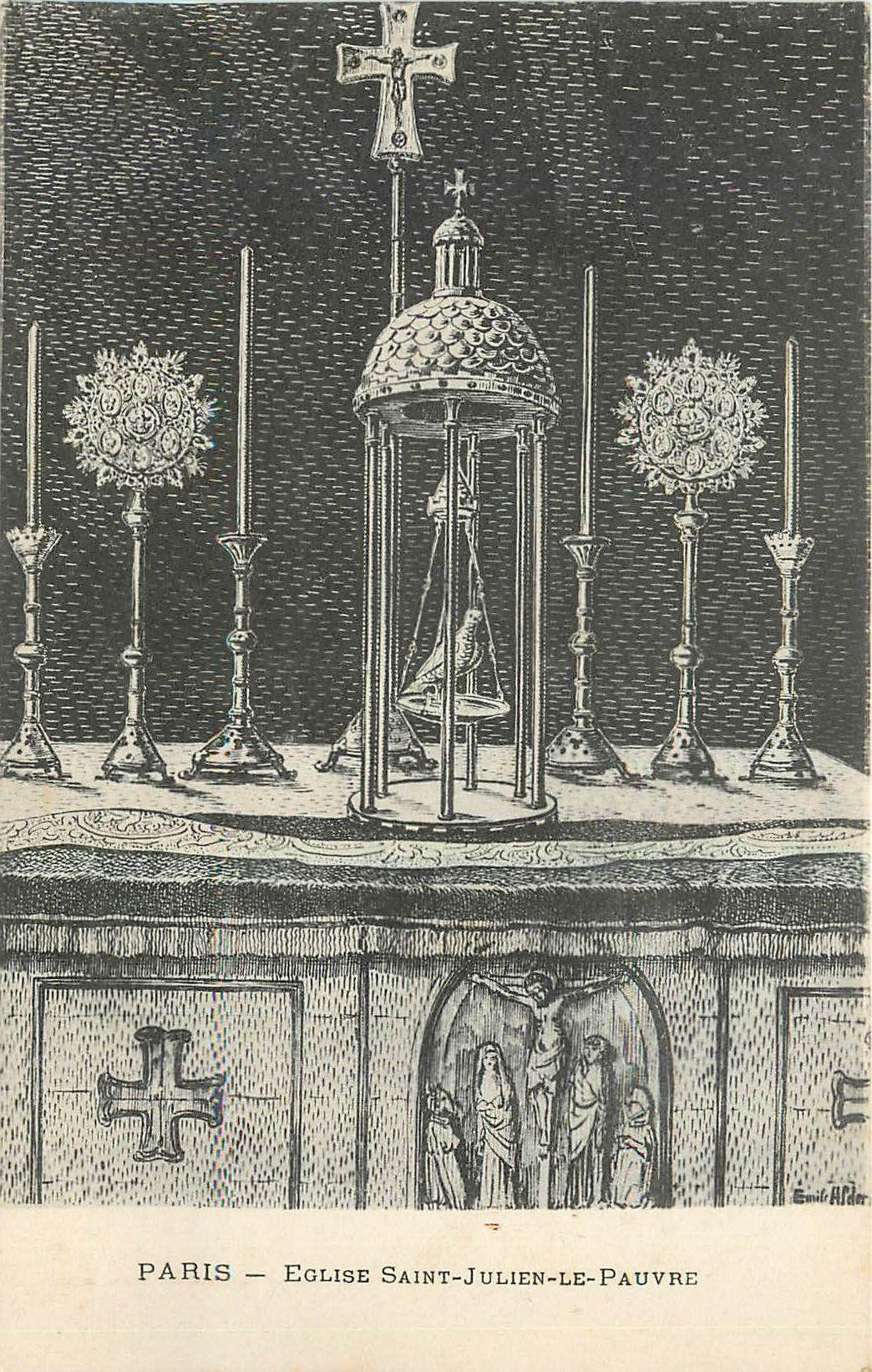 CPA Paris Eglise Saint Julien le Pauvre 
