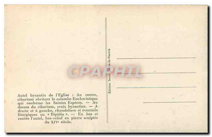 CPA Paris Eglise Saint Julien le Pauvre  — Verso