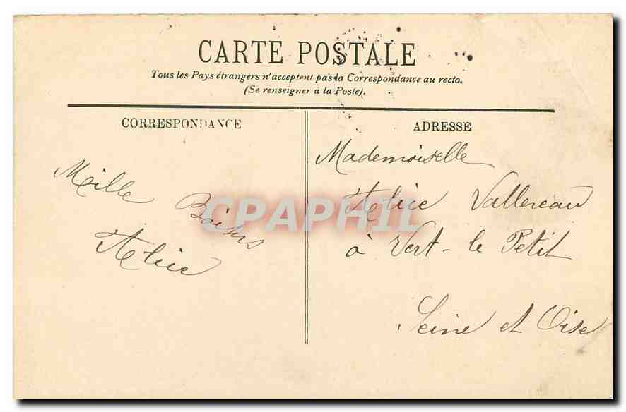 CPA Paris La Bourse  — Verso