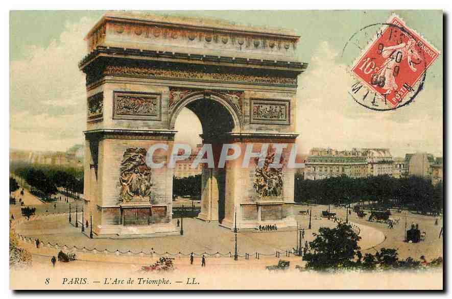 CPA Paris L'Arc de Triomphe 