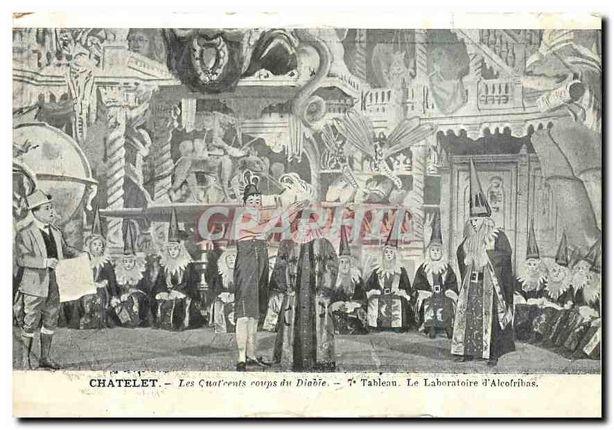 CPA Chatelet Tableau Le Laboratoire d'Alcofribas 