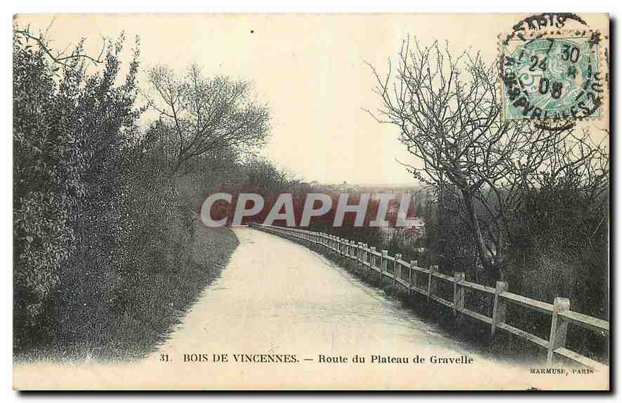 CPA Bois de Vincennes Route du Plateau de Gravelle 