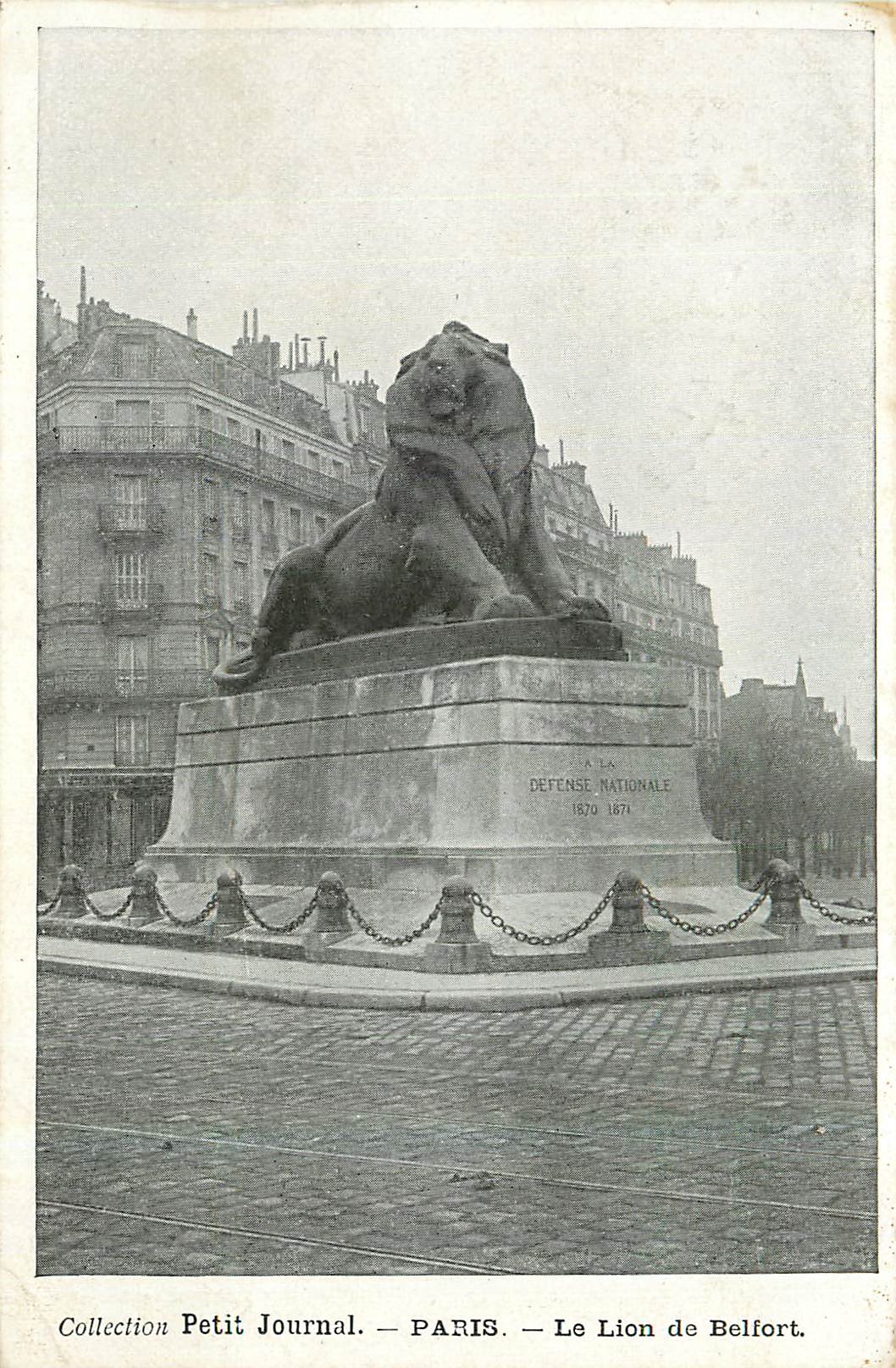 CPA Petit Journal Paris Le Lion de Belfort 
