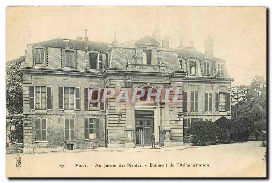 CPA Paris Au Jardin des Plantes Batiment de l'Administration 