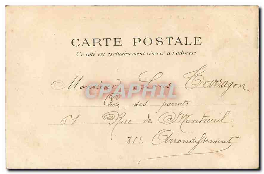 CPA Paris Jardin du Trocadero  — Rückseite