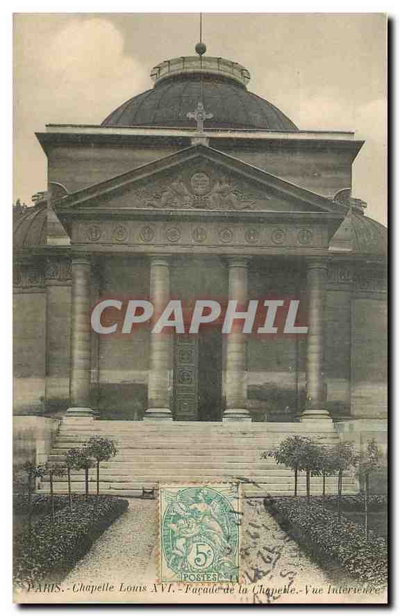 CPA Paris Chapelle Louis XVI Facade de la chapelle Vue interieure