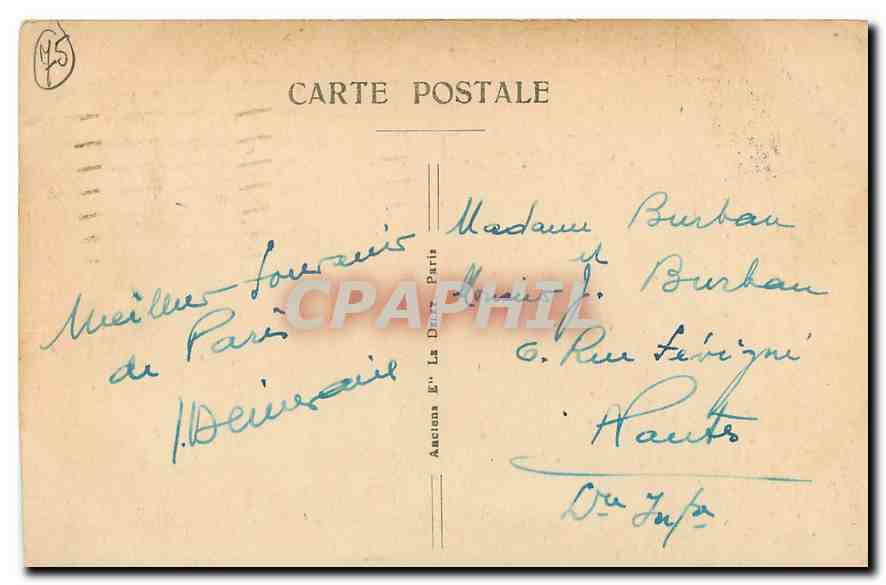 CPA Paris La Seine et le Pont Alexandre III  — Rückseite
