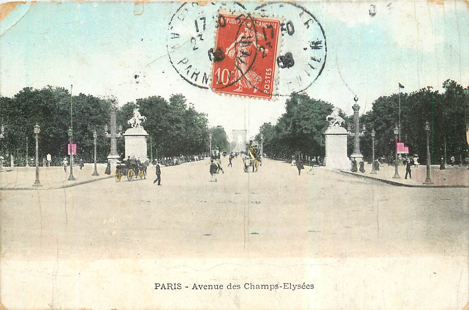CPA Paris Avenue des Champs Elysees 