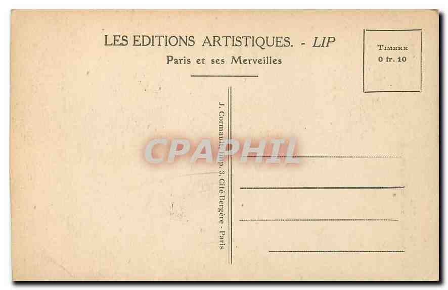CPA Paris Le Dome des Invalides  — Verso