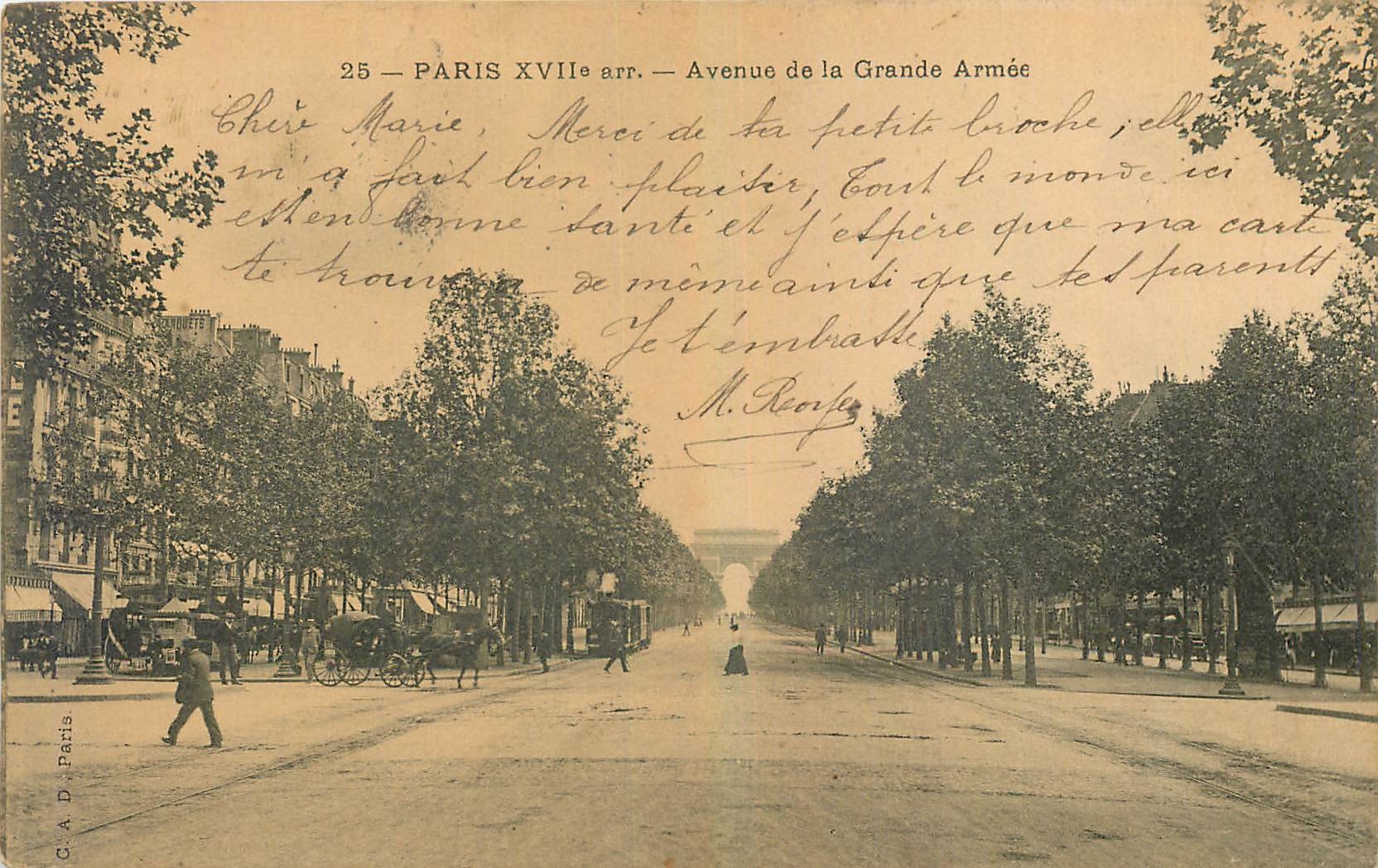 CPA Paris Avenue de la Grande Arnee 
