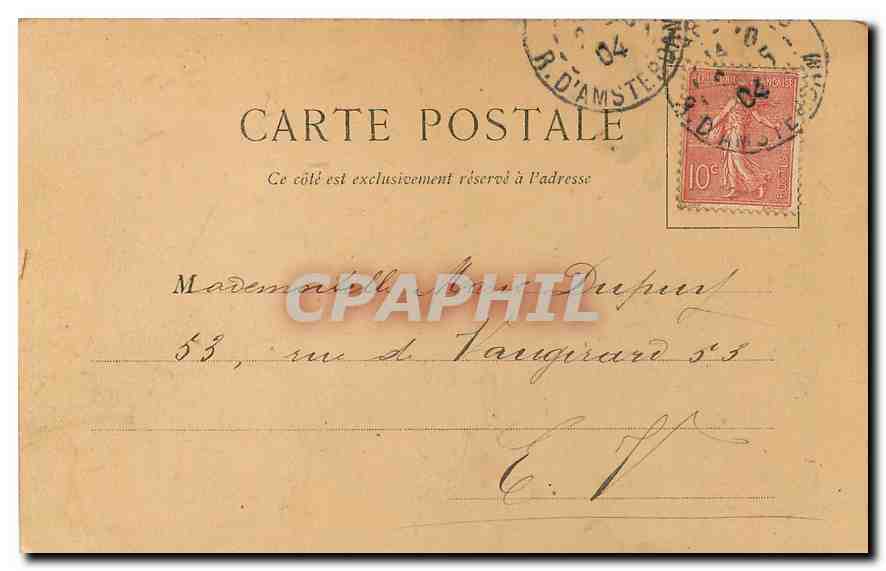 CPA Paris Avenue de la Grande Arnee  — Rückseite