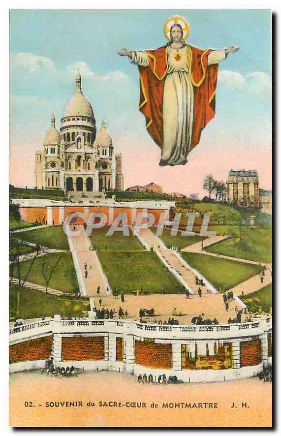 CPA Souvenir du Sacre Coeur de Montmartre 
