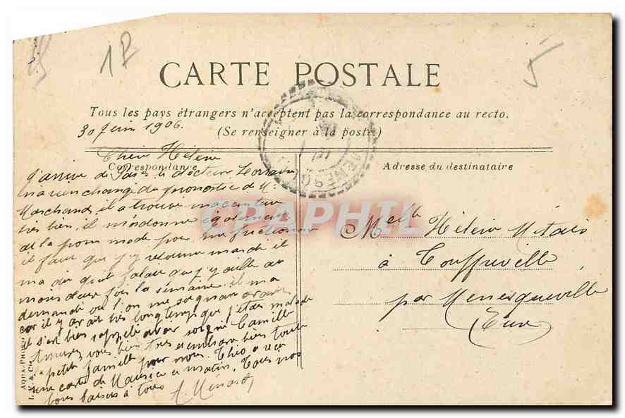 CPA Bois de Boulogne La grande Cascade  — Rückseite
