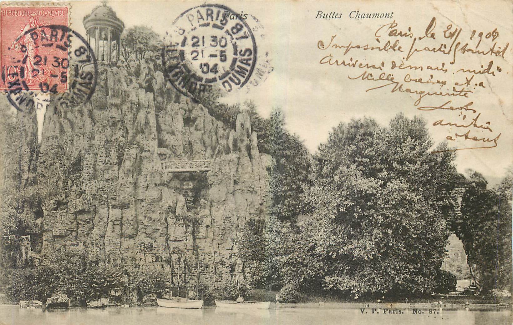 CPA Buttes Chaumont Paris