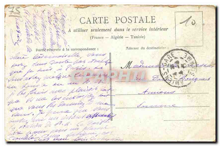 CPA Paris Porte St Martin  — Verso