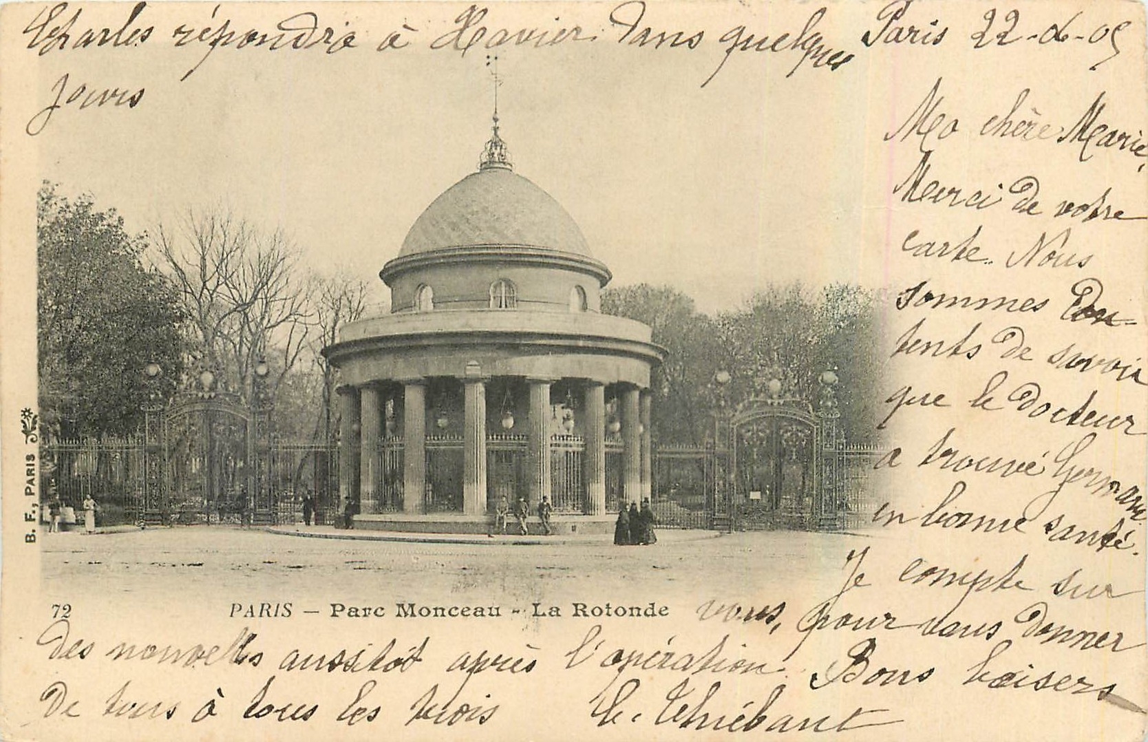 CPA Paris Parc Monceau La Rotonde 