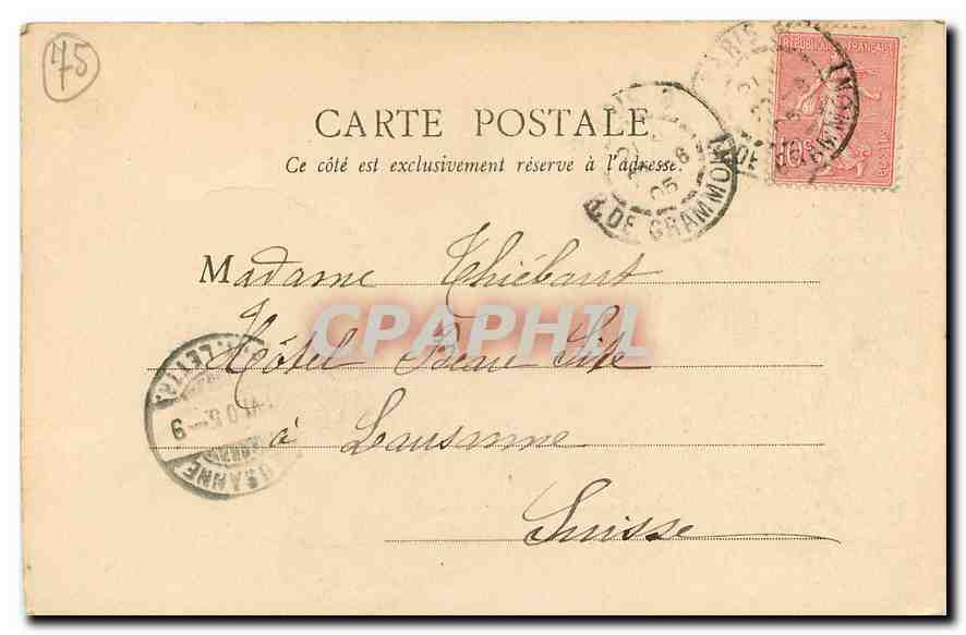 CPA Paris Parc Monceau La Rotonde  — Rückseite