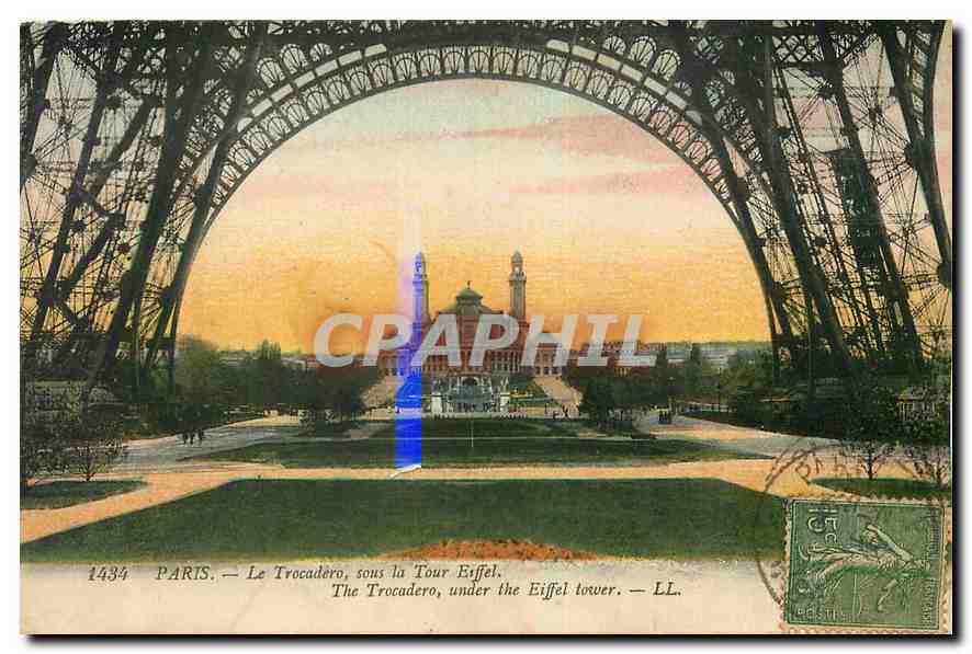 CPA Paris Le Trocadero sous la Tour Eiffel 