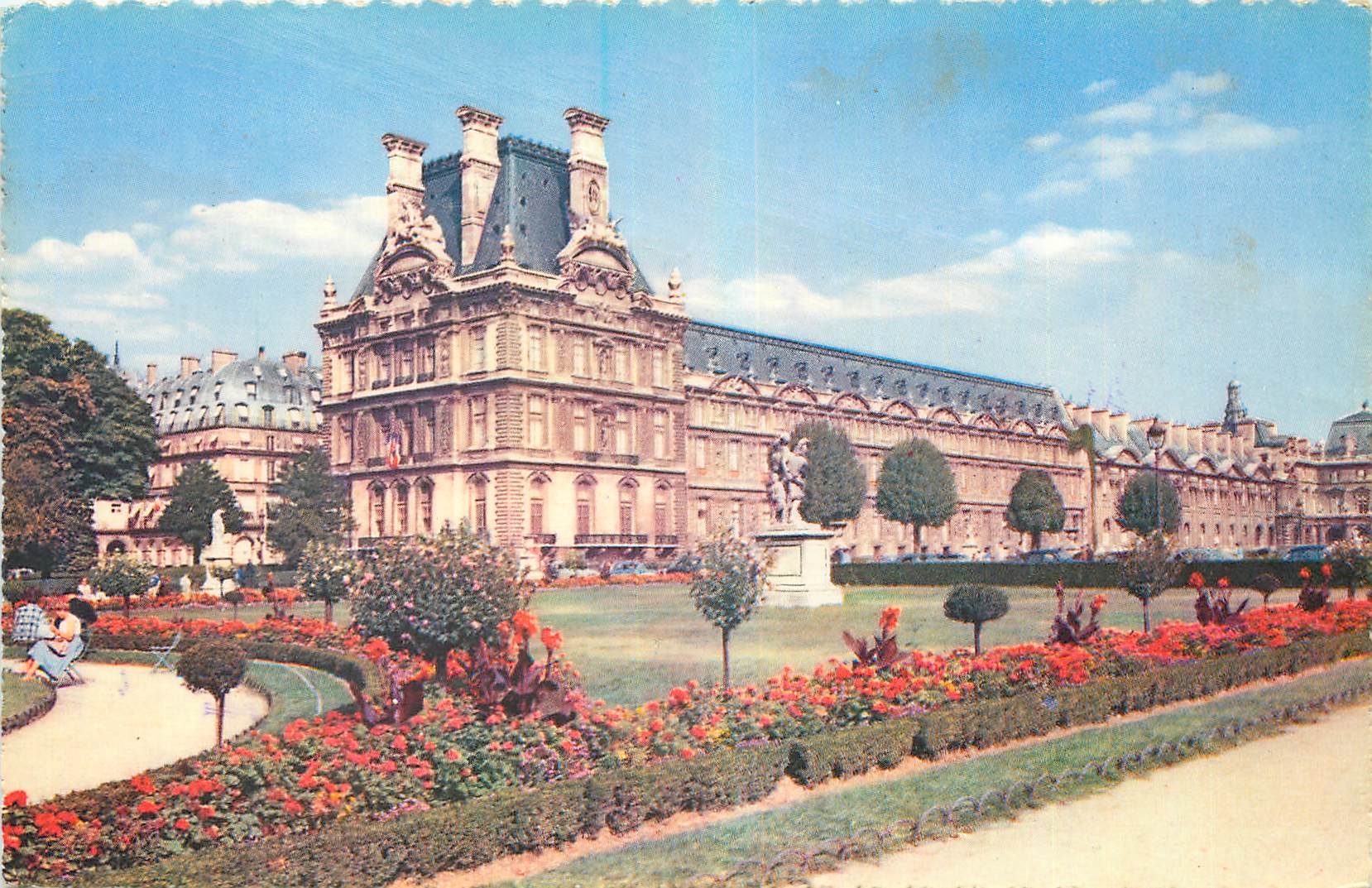 CPA Paris Le Louvre et le jardin des Tuileries 